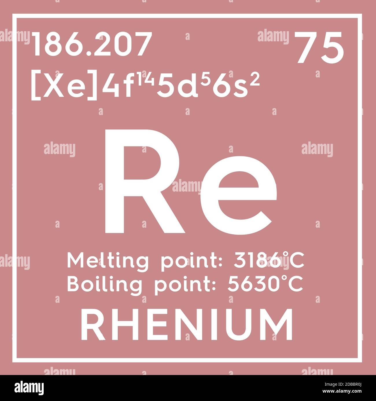 Rhénium. Métaux de transition. Élément chimique du tableau périodique ...