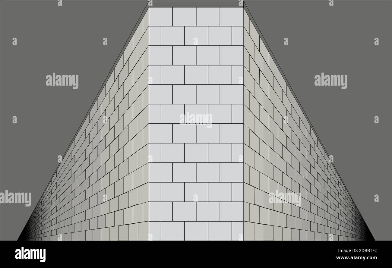Un mur avec les deux parties d'entrer dans l'infini Banque D'Images