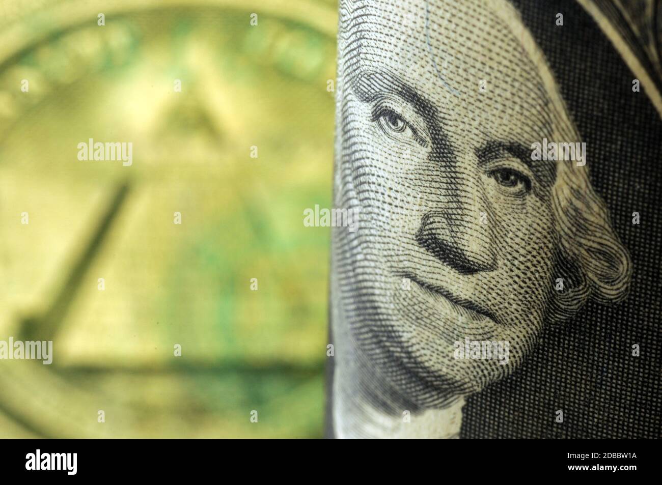 Dollar américain avec l'œil de la Providence Banque D'Images