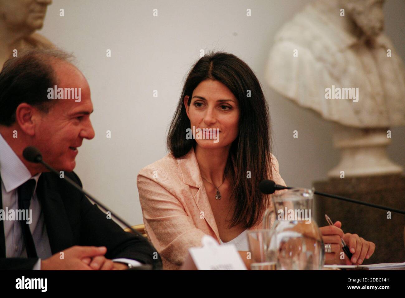 Virginie raggi laura mattarella partecipano alla inaugarazion Banque de ...