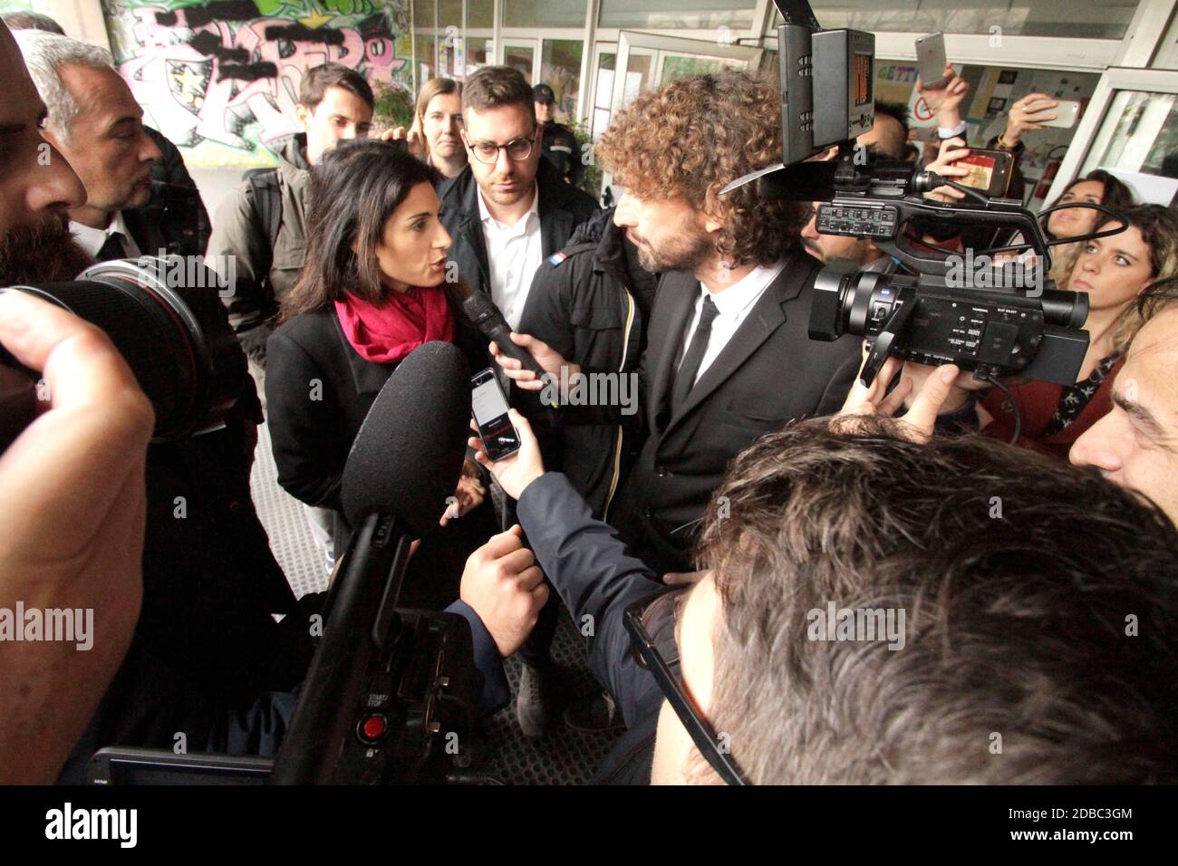 Virginie raggi laura mattarella partecipano alla inaugarazion Banque de ...