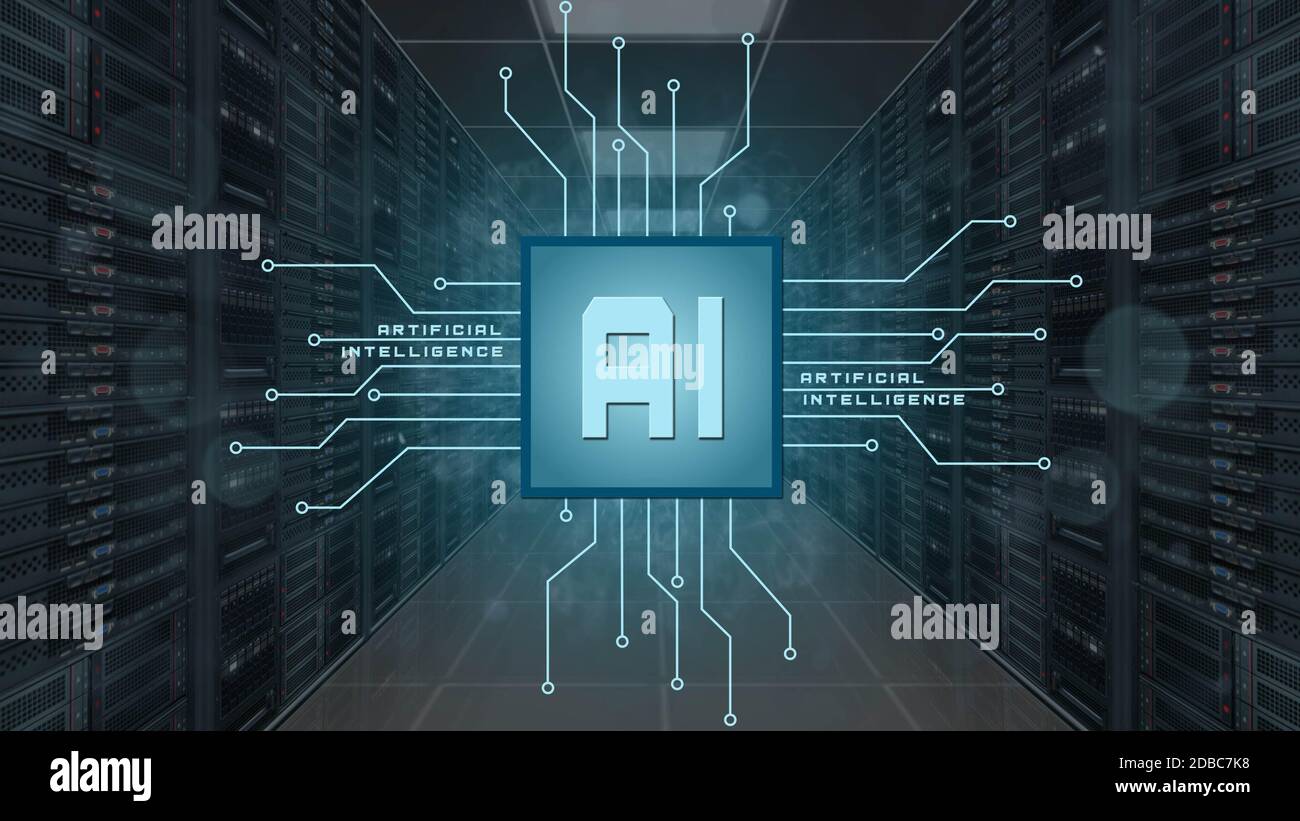 Ai - l'intelligence artificielle contexte - Résumé concept de la cyber-technologie et de l'automatisation Banque D'Images