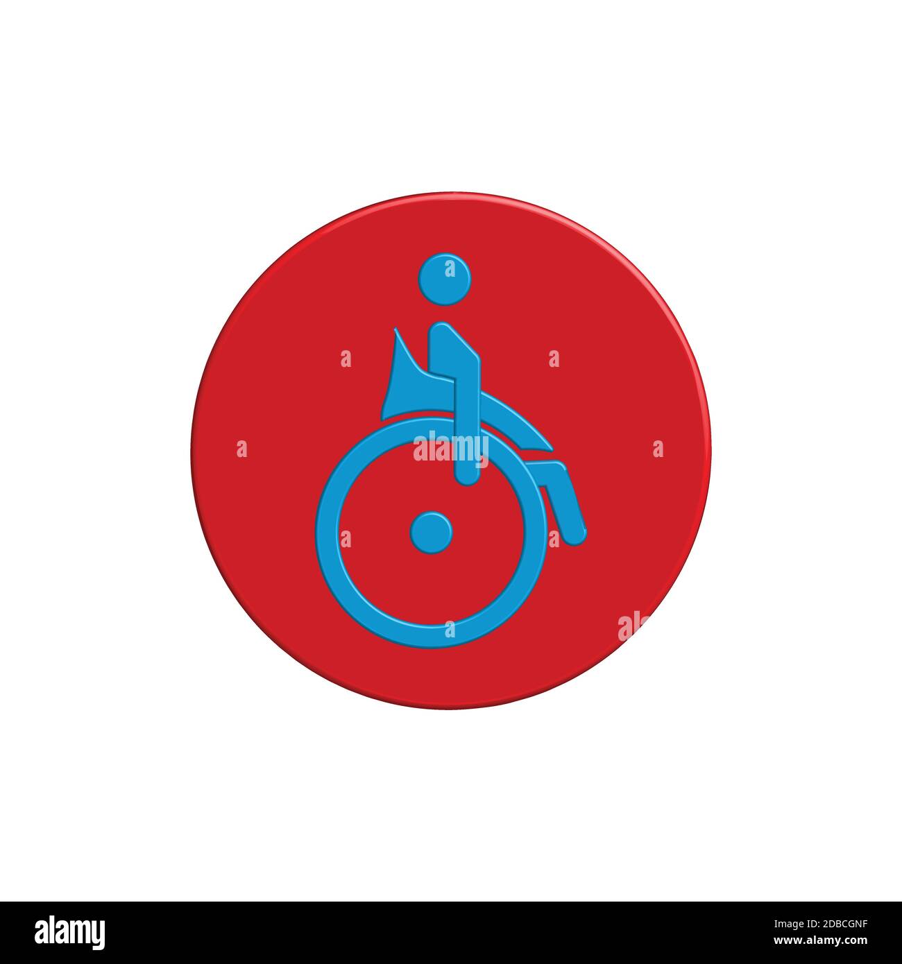 Icône handicap 3D. Vecteur de modèle de conception Illustration de Vecteur