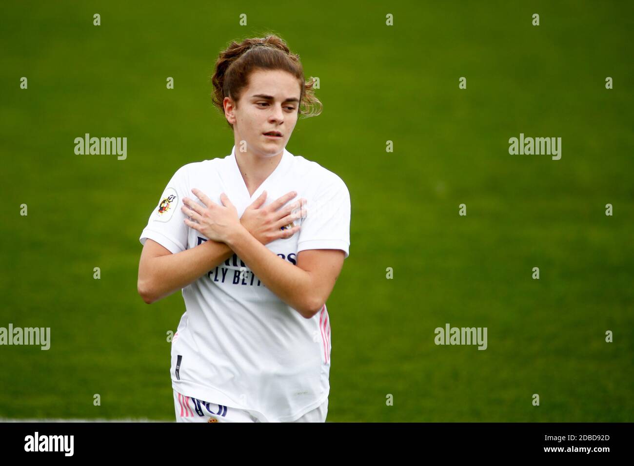 Teresa Abelleira du Real Madrid pendant le championnat d'Espagne femmes&#039;s, Primera Iberdrola match de football entre Real Mad / LM Banque D'Images