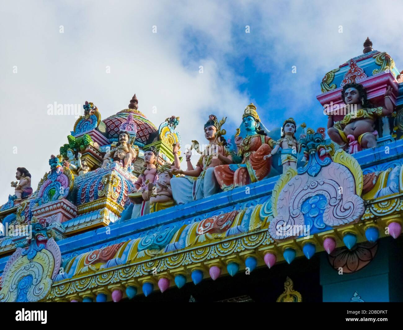 Temple Tamil Surya Oudaya Sangam, Grand Baie, Maurice Banque D'Images