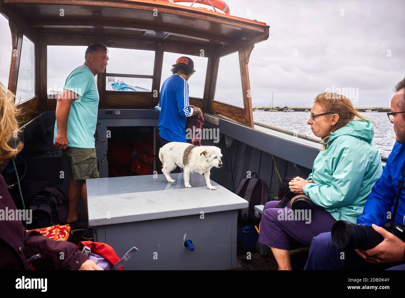 Le bateau d'excursion d'une journée au Calf of Man part Port St Mary sur l'île de Man Banque D'Images