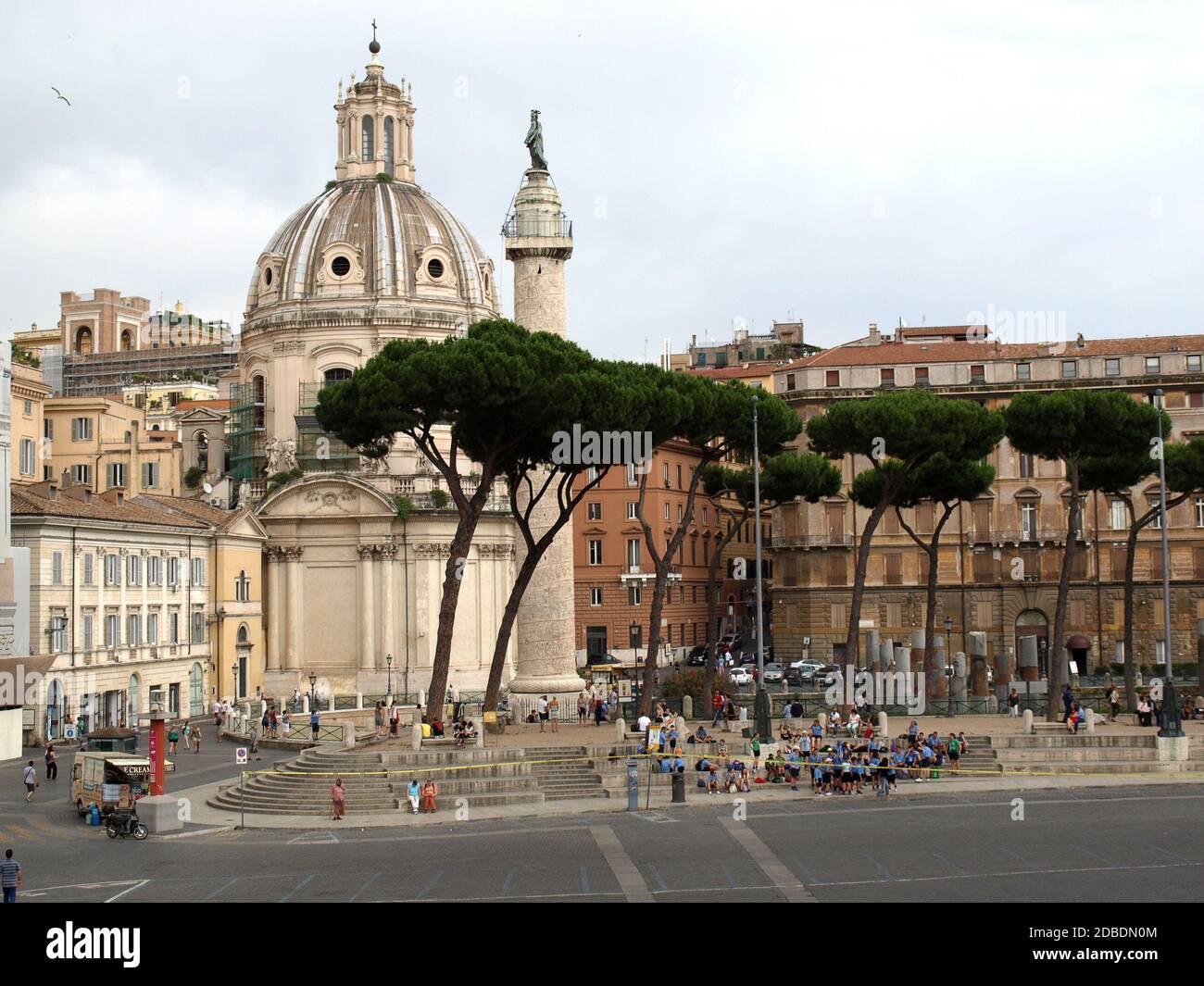 Le forum de Trajan à Rome. Italie. Le Forum de Trajan a été le dernier des forums impériaux à être construit dans la Rome antique. Banque D'Images