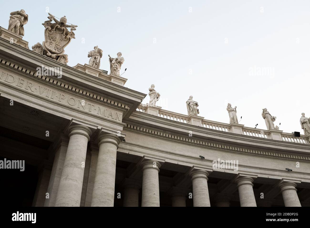 Kollonaden am Petersplatz Banque D'Images