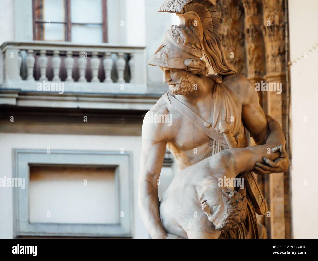 Ménélas, soutenant le corps de Patrocle, dans la Loggia dei Lanzi, Florence, Italie. Banque D'Images