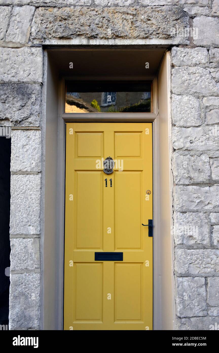 Détail de la porte d'entrée, Maison numéro 11, Beast Banks, Kendal, Cumbria, Angleterre, Royaume-Uni, Europe. Banque D'Images