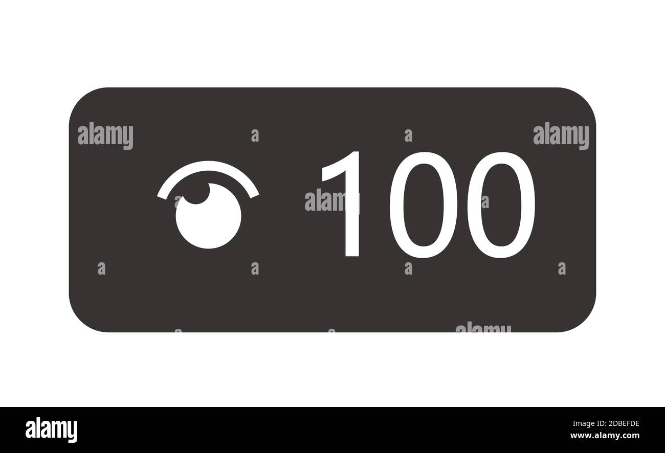 Compteur de vecteurs de vues vidéo, nombre d'utilisateurs de gros plan de flux en direct Illustration de Vecteur