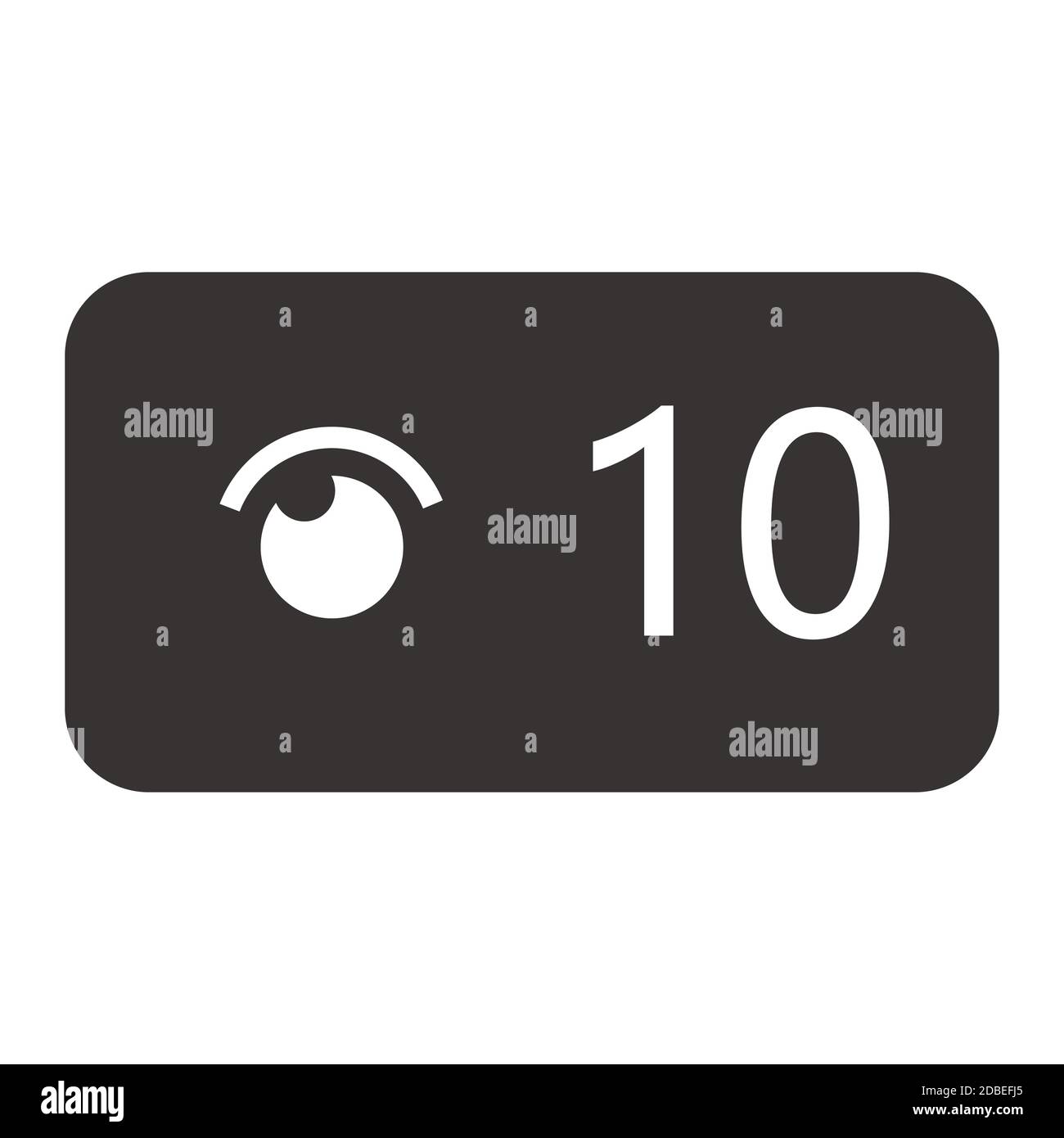 Compteur de vecteurs de vues vidéo, nombre d'utilisateurs de gros plan de flux en direct Illustration de Vecteur