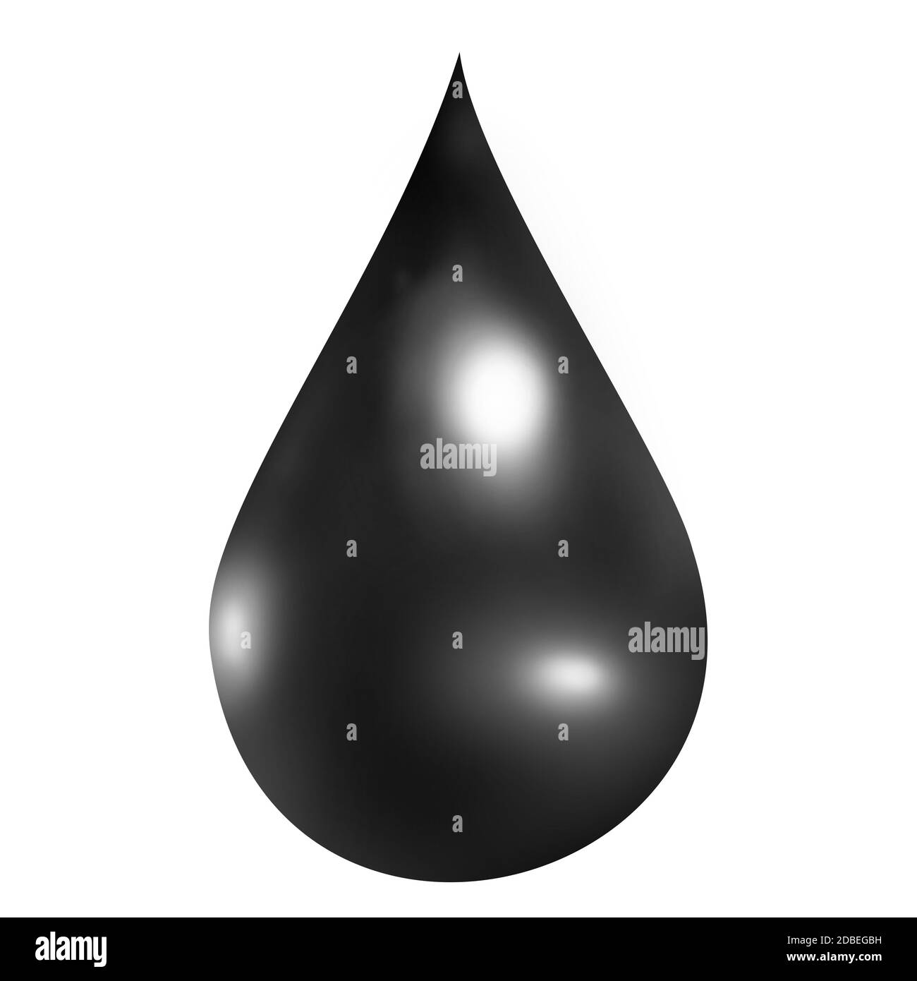 Goutte d'essence noire. Industrie et fabrication du pétrole, du gaz et du pétrole. Banque D'Images