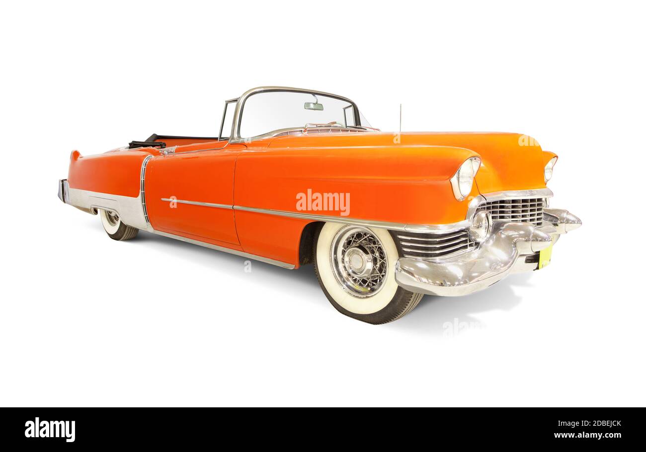Eldorado cabriolet 54 de Cadillac isolé sur blanc. Banque D'Images