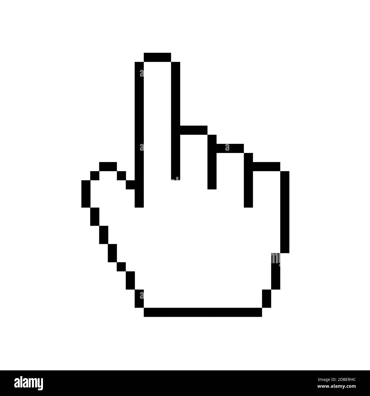 Icône du curseur à main Vector Modern sur fond blanc. Illustration de Vecteur