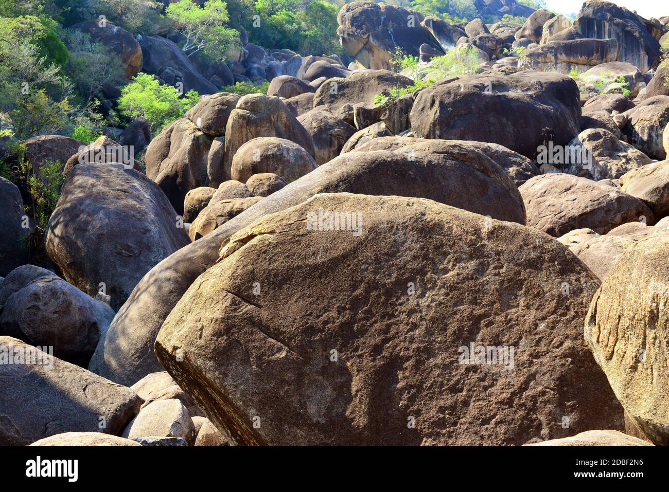 Parc national de Matobo, Zimbabwe, formations rocheuses Banque D'Images