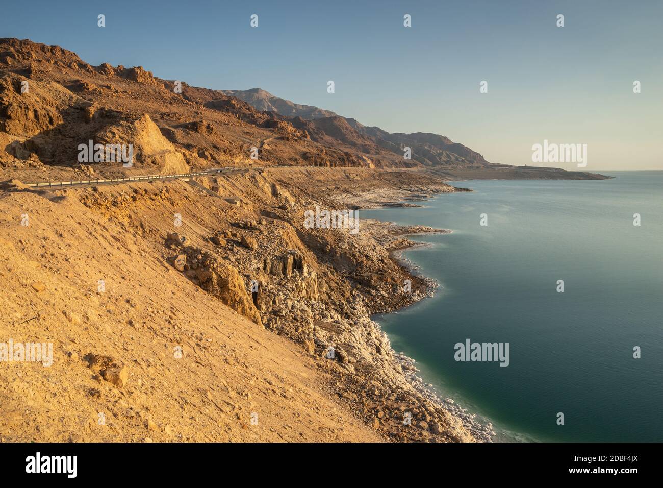 Côte de la mer Morte, Jordanie Banque D'Images