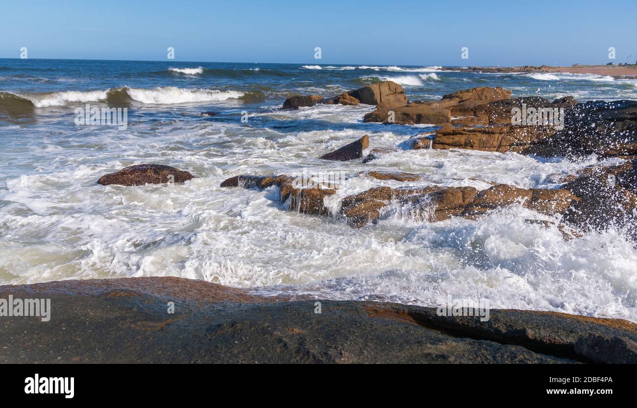 Côte océanique dans l'est de l'Uruguay Banque D'Images