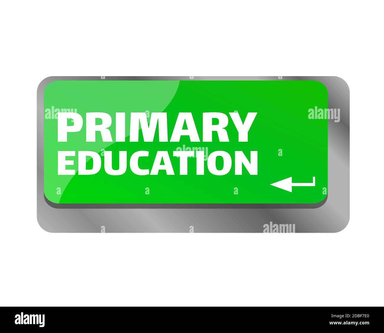 Enseignement primaire . Gros plan sur le clavier, entrez la touche ordinateur. Banque D'Images