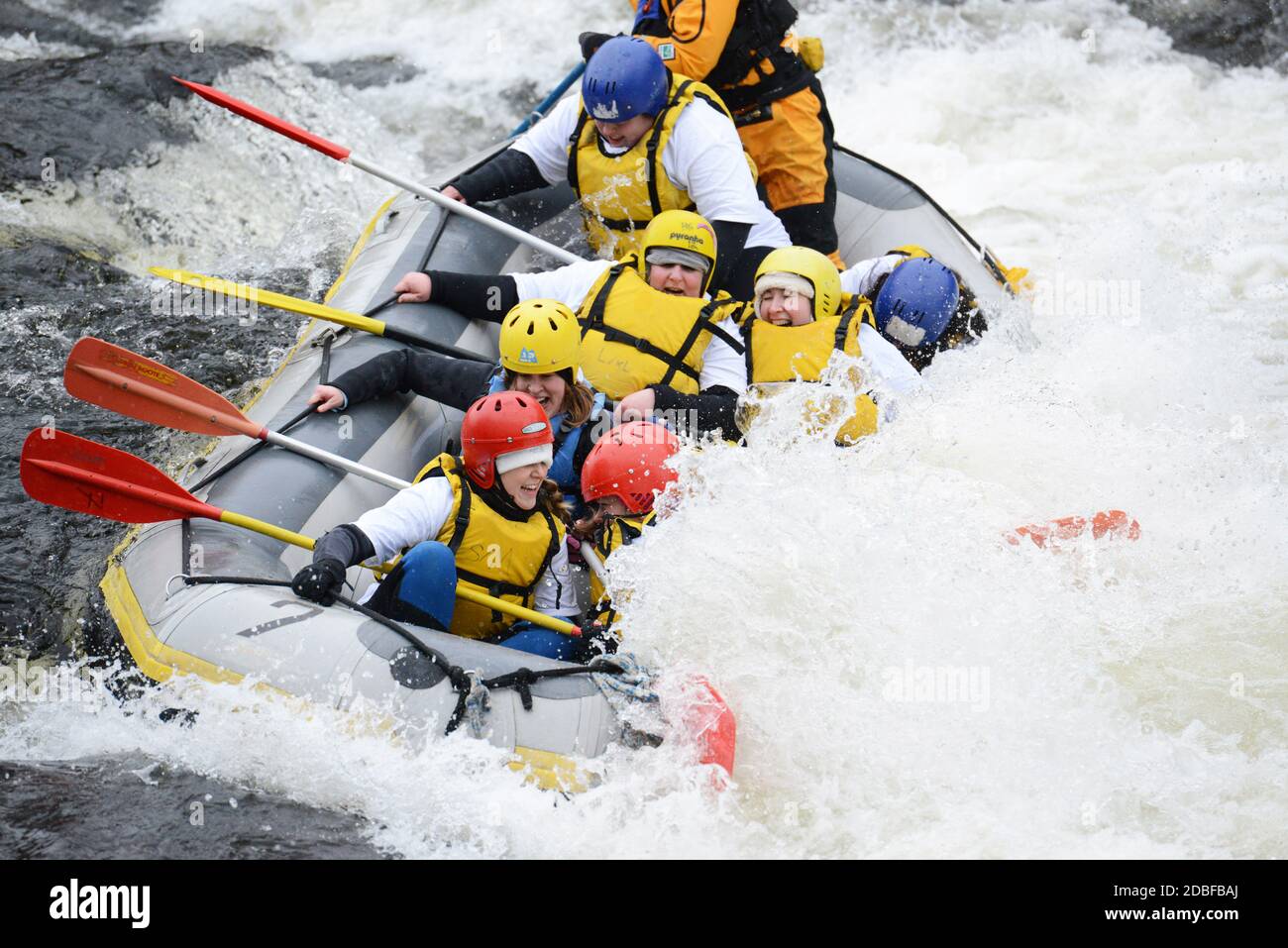 Whitewater Rafting Banque D'Images