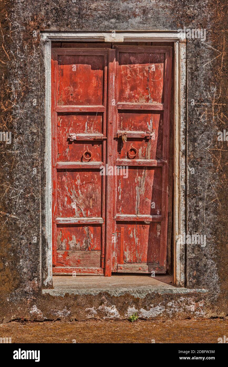 Vieille porte en bois vintage texture background Banque D'Images