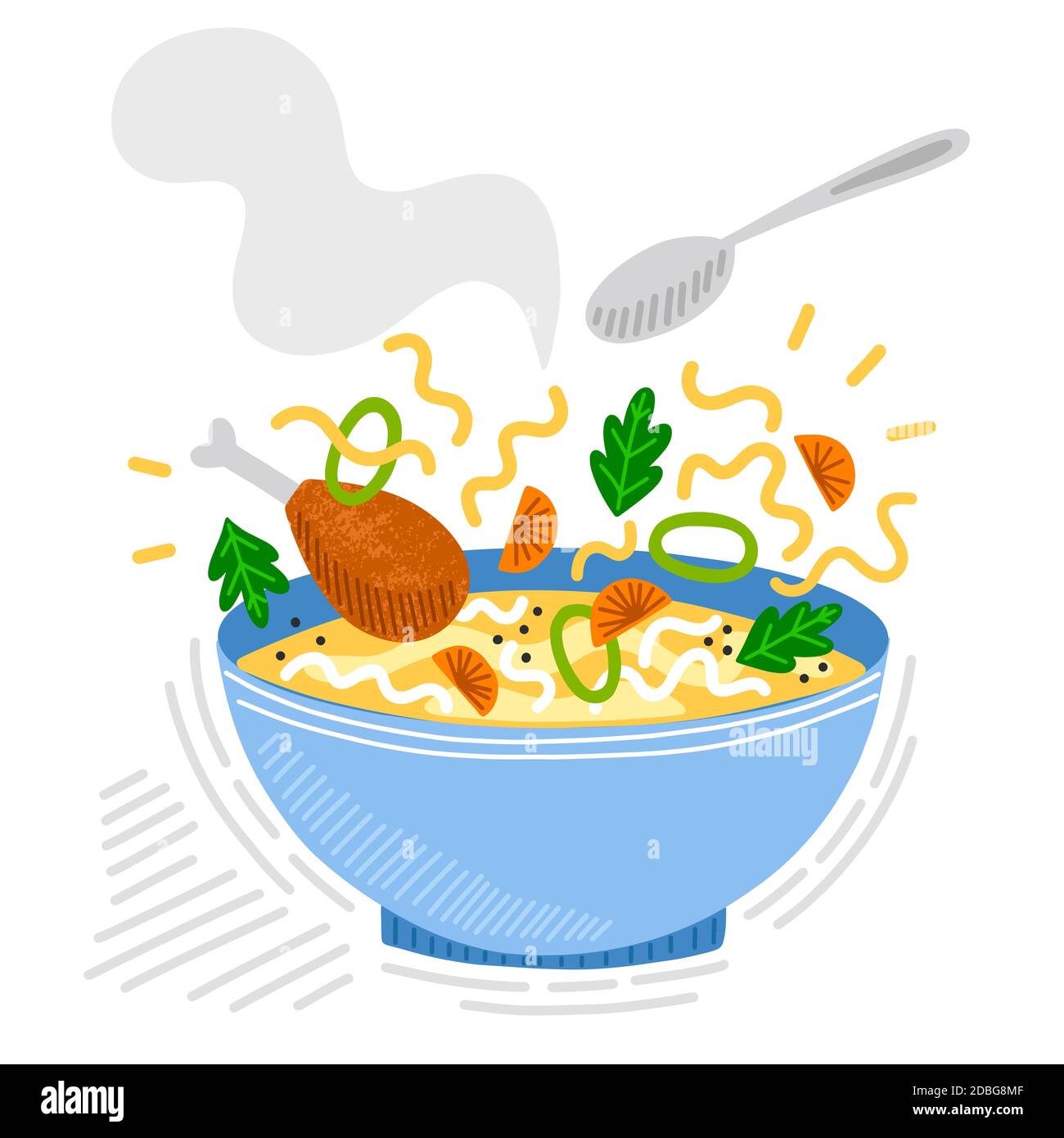 Soupe de nouilles Comfort illustration alimentaire illustration Vector Illustration de Vecteur