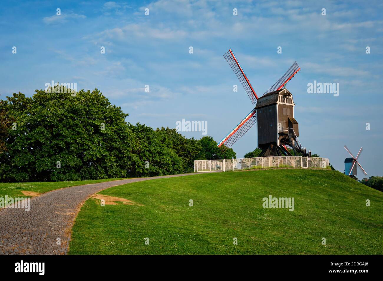 Moulin de Sint-Janshuismolen Sint-Janshuis à Bruges, Belgique Banque D'Images