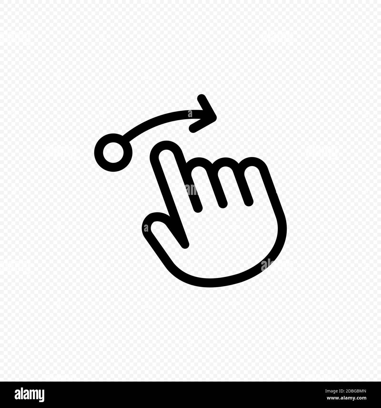 Icône de mouvements de l'écran tactile du curseur de la main. Faites glisser l'icône vers la gauche, la droite et le haut. Vecteur sur arrière-plan transparent isolé. SPE 10 Illustration de Vecteur