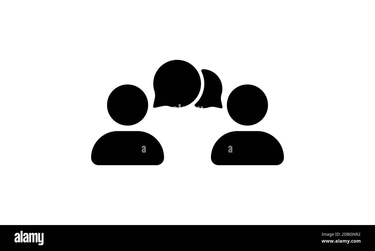 Icône personnes en conversation. Parler de personnes. Icône de discussion. Icône de boîte de dialogue. Illustration vectorielle Illustration de Vecteur