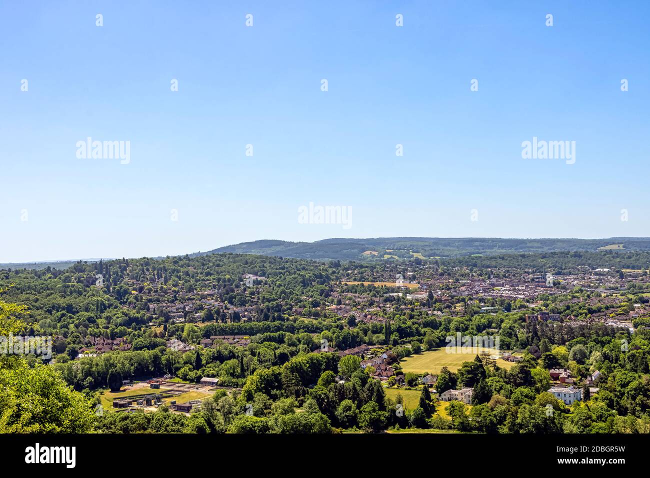 Vue sur Surrey Hills - Surrey, Royaume-Uni Banque D'Images