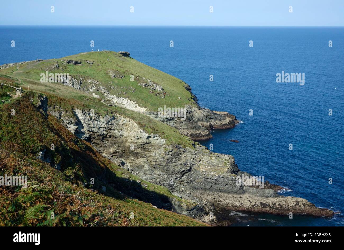 Barras Nose Headland, North Cornwall Coast, Angleterre, Royaume-Uni en septembre Banque D'Images