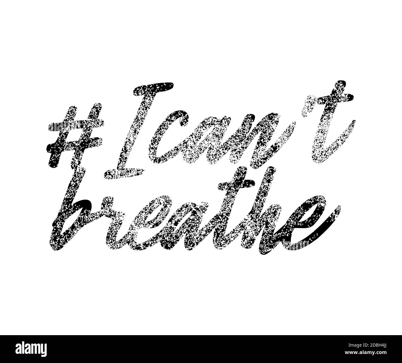 Je ne peux pas respirer la bannière de protestation sur les droits humains des Noirs en Amérique des États-Unis. Illustration vectorielle. Affiche d'icône et symbole. Banque D'Images