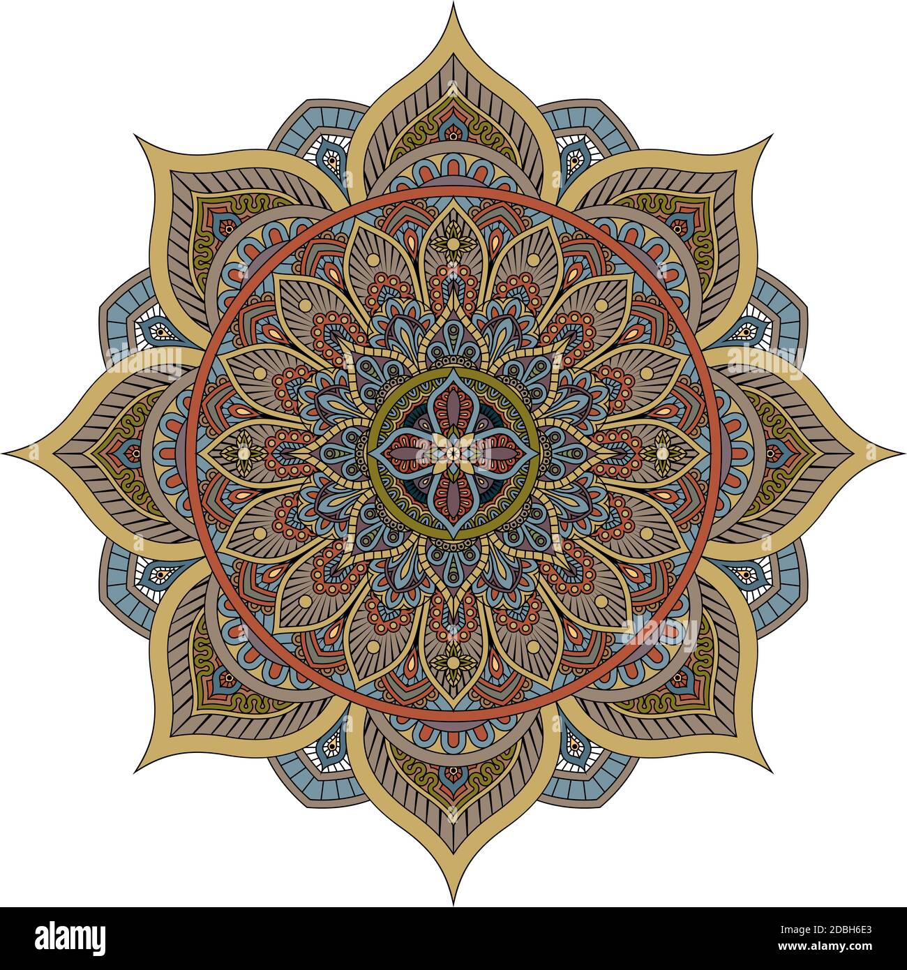 Motif motif motif Mandala Art décoratif élément de conception Illustration de Vecteur