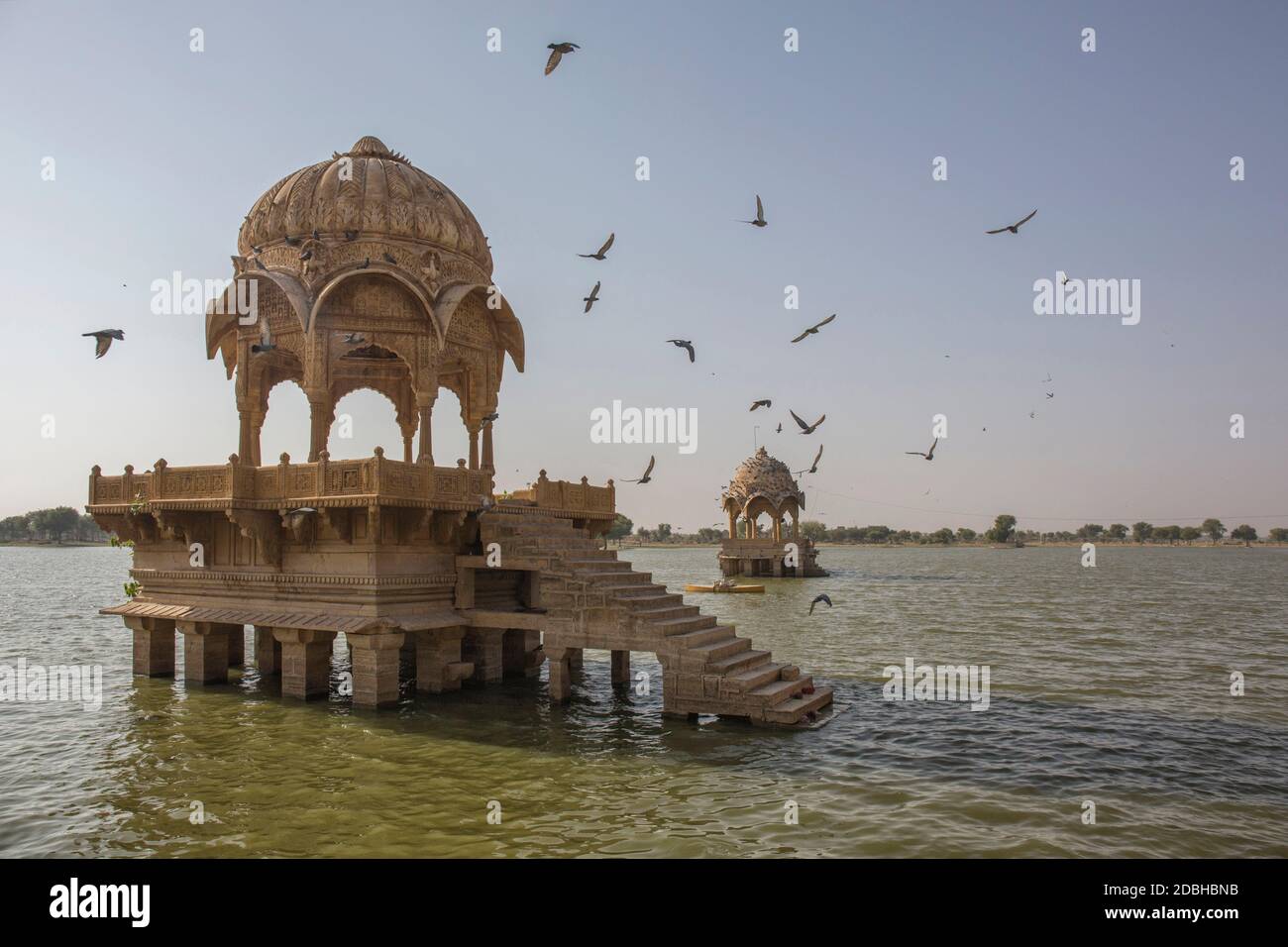 Gadi Sagar temple de Rajasthan, Inde Banque D'Images