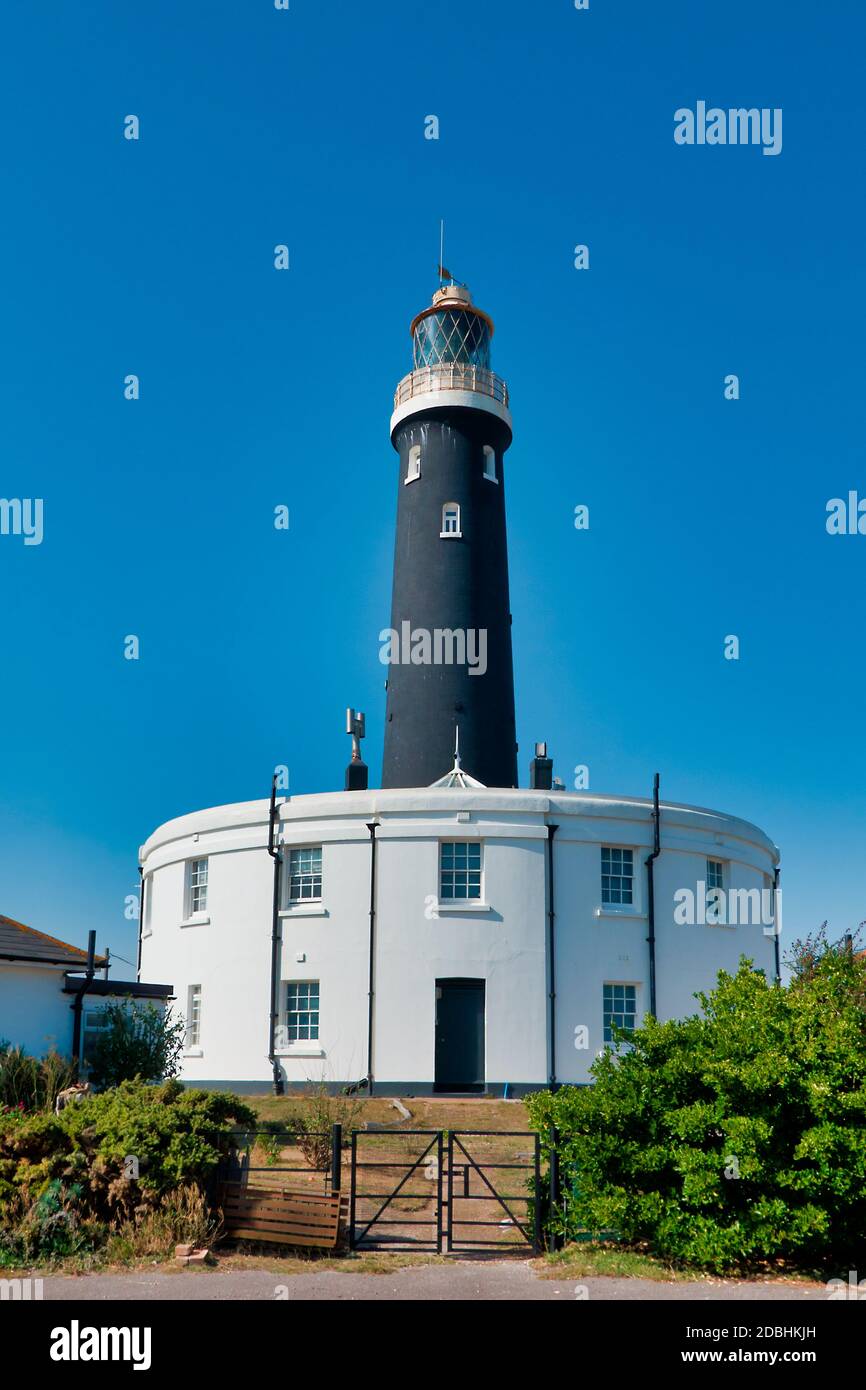 Phare de Dungeness, Keepers Cottages, Dungeness, Kent Banque D'Images