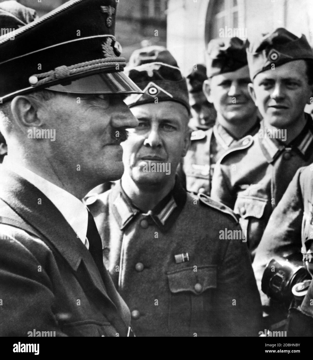 Adolf Hitler peu avant son 53e anniversaire. Banque D'Images