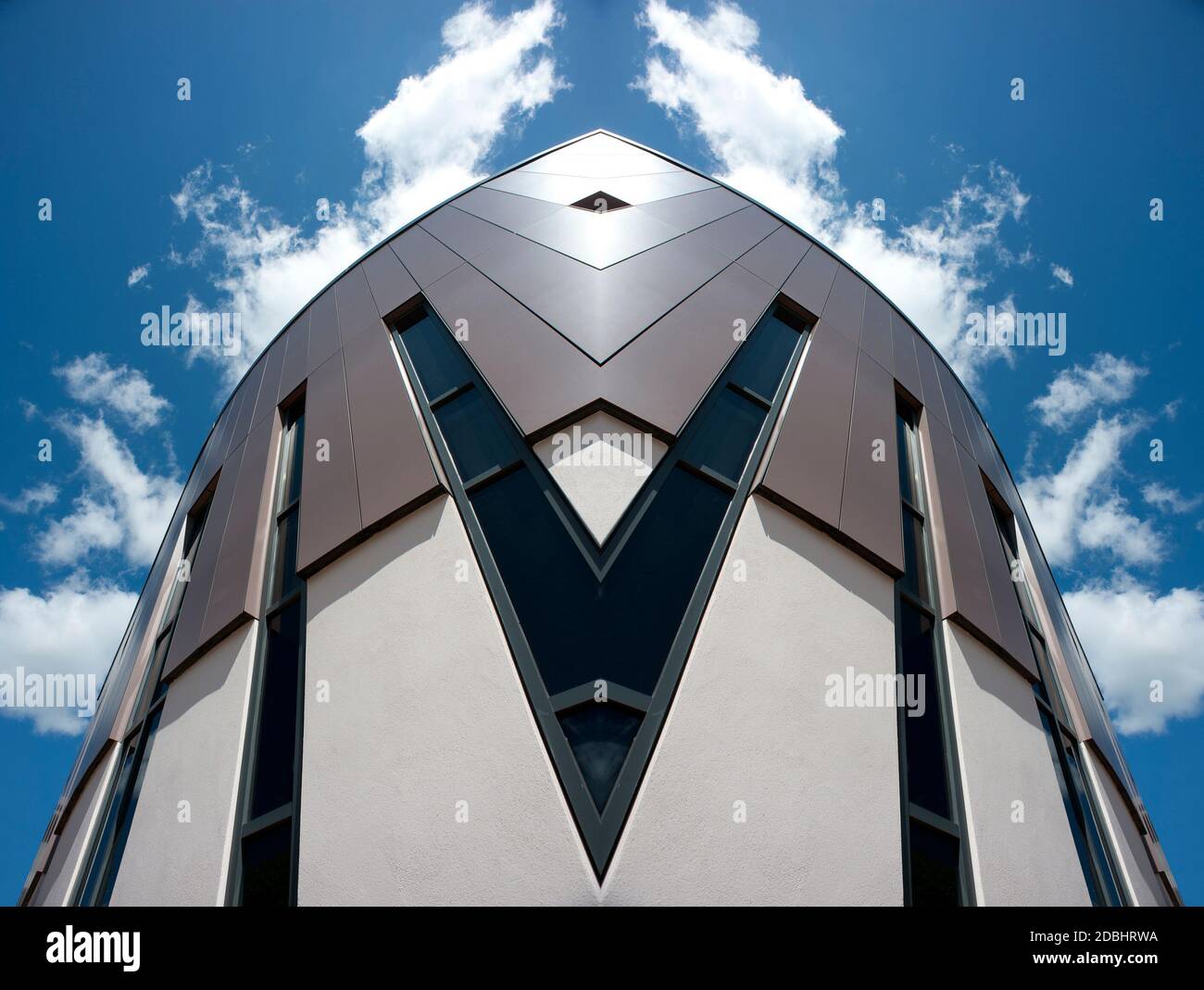 Image de bâtiment abstraite, Blackburn, Lancashire, Royaume-Uni. Banque D'Images