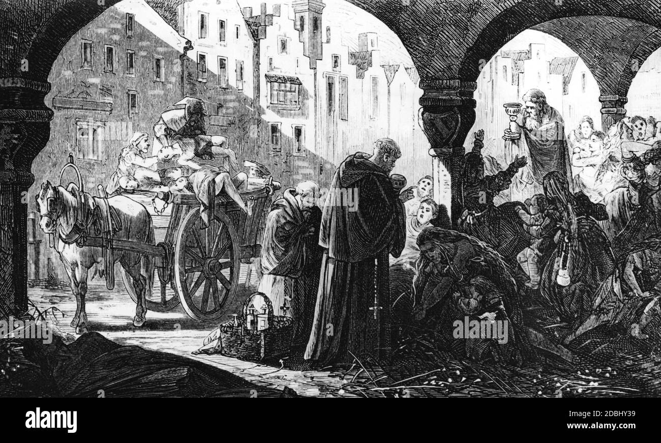 Représentation de l'épidémie de peste à Vienne. Banque D'Images