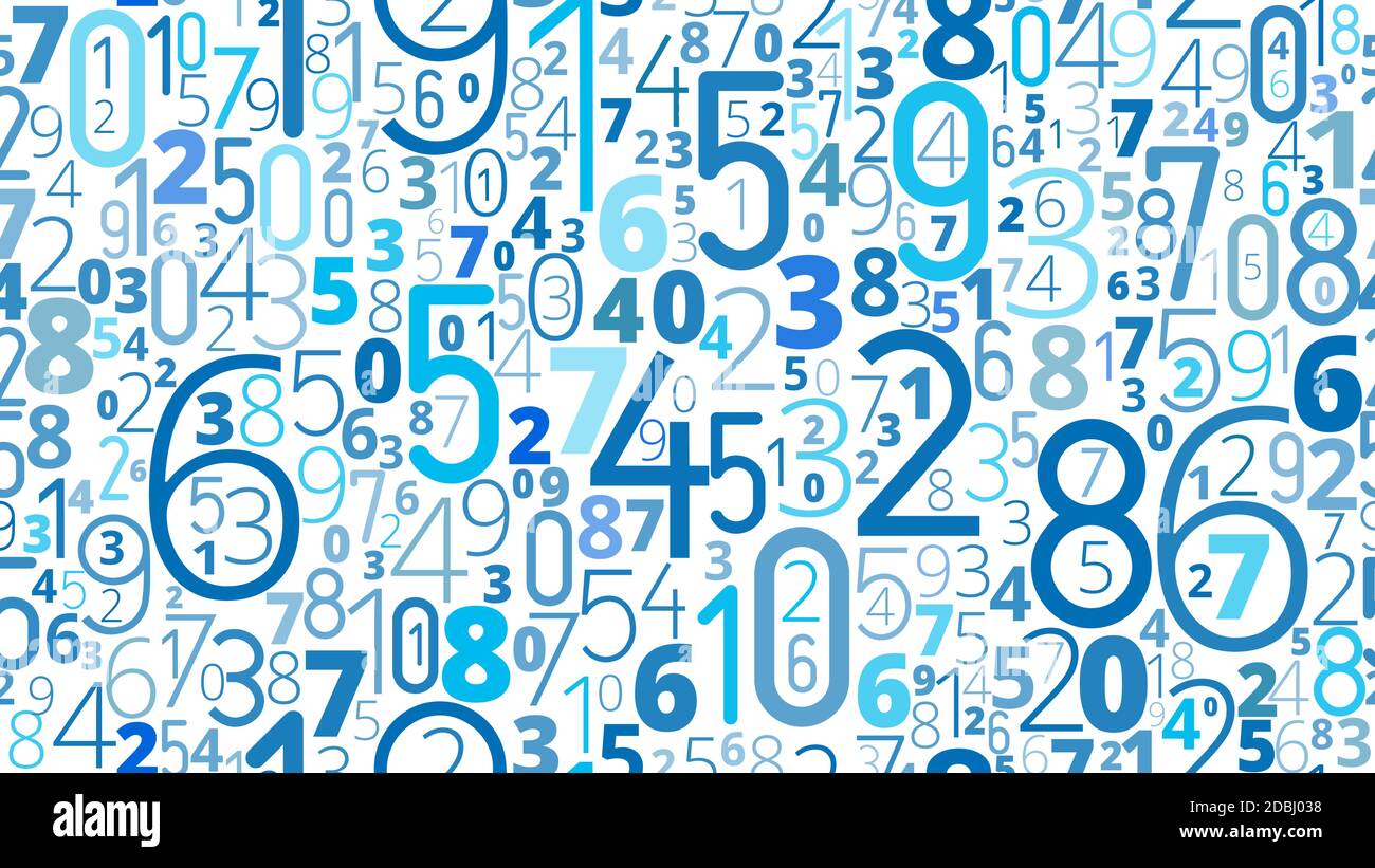 Arrière-plan du vecteur Numbers Illustration de Vecteur