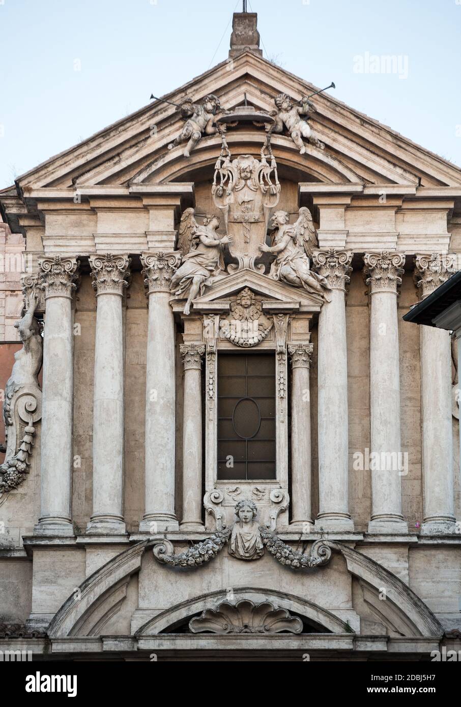 Saints Vincent et Anastasius à Trevi / Santi Vincenzo e Anastasio a Trevi / - Église baroque à Rome. Italie Banque D'Images