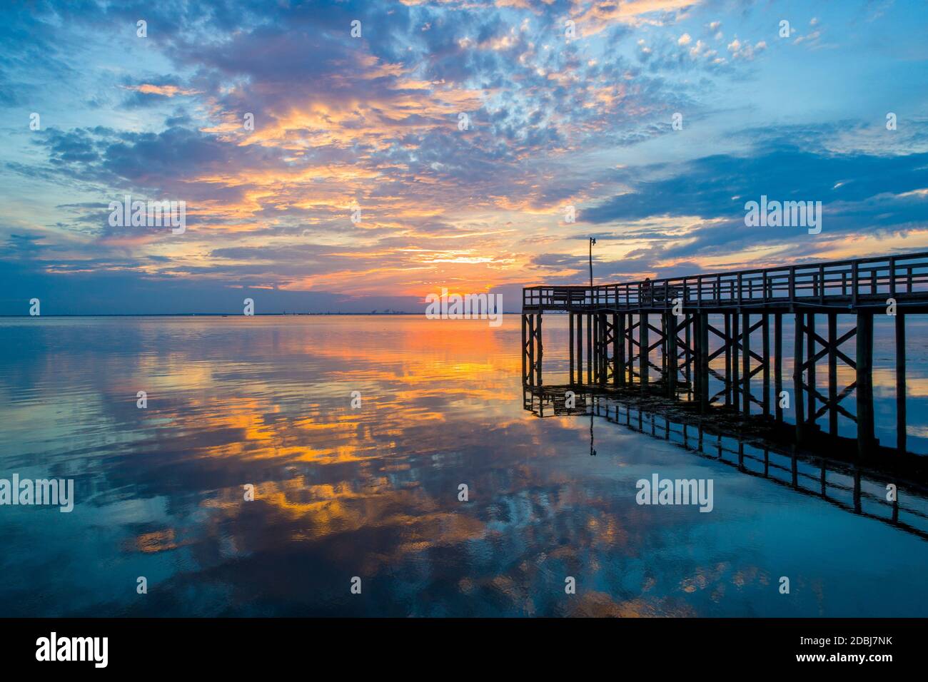 Mobile Bay Sunset Banque D'Images