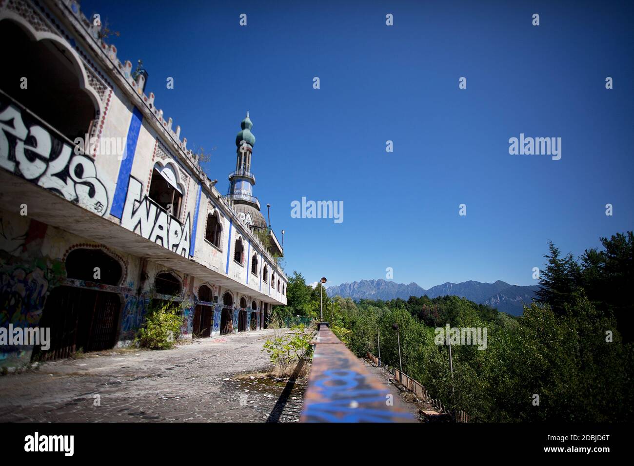 Consonno, village abandonné dans la province de Lecco, en Lombardie (Italie) Banque D'Images