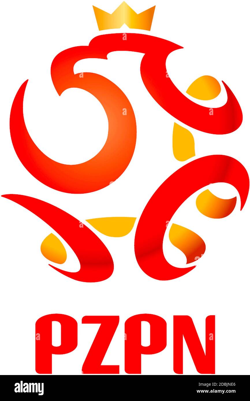 Logo de l'Association polonaise de football PZPN et de l'équipe nationale. - Pologne. Banque D'Images