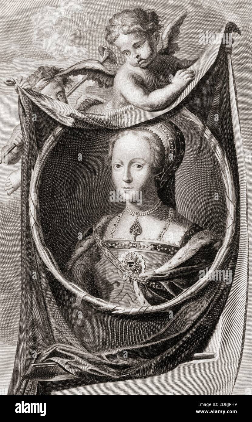Lady Jane Gray alias Lady Jane Dudley, 1537 - 1554. Reine titulaire d'Angleterre pour neuf jours en 1553. Exécuté par ordre de Mary Tudor. Banque D'Images