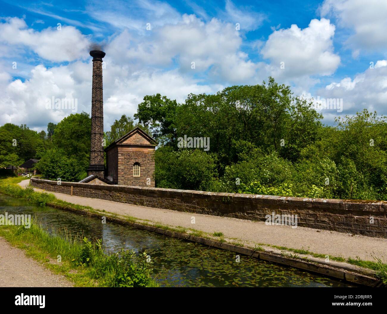 Leawood Pump House construit en 1849 pour fournir de l'eau à Le canal Cromford dans le Derbyshire Peak District Angleterre Royaume-Uni Banque D'Images