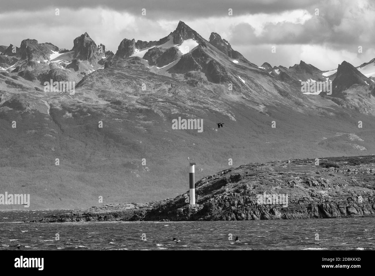 Phare des Eclaieurs près d'Ushuaia, dans le canal Beagle, en Argentine Banque D'Images