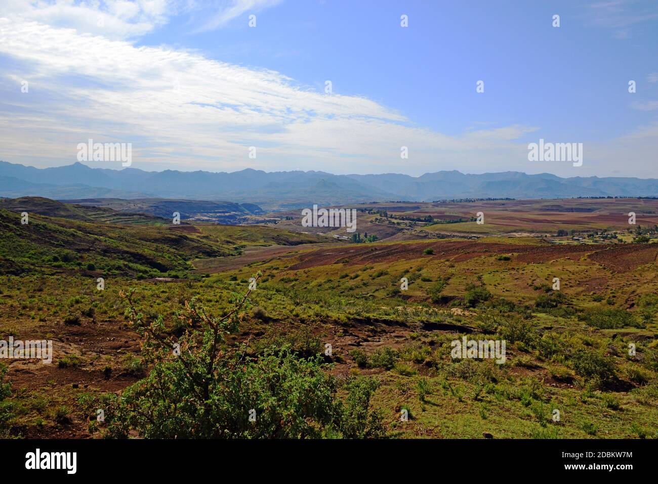 Impressions du paysage au Lesotho, en Afrique Banque D'Images