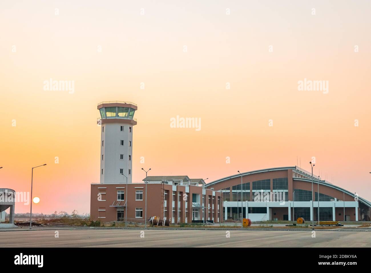 Aéroport de Gautam Bouddha à Bhairahawa, Népal. Le terminal international devrait fonctionner à partir de mi-2021. Banque D'Images