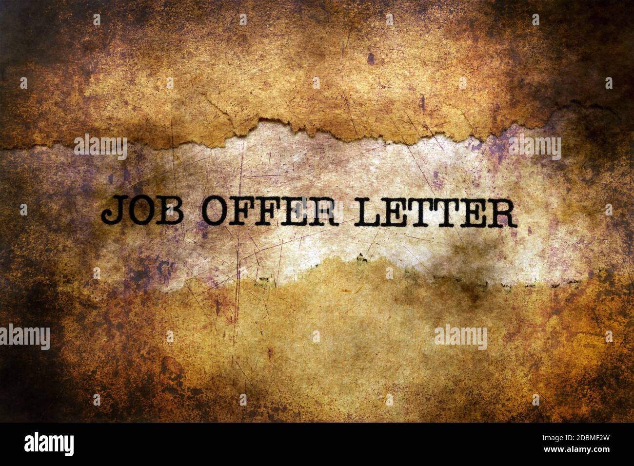 Lettre d'offre d'emploi concept grunge Banque D'Images