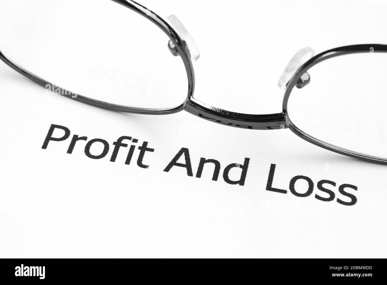 Profits et pertes Banque D'Images